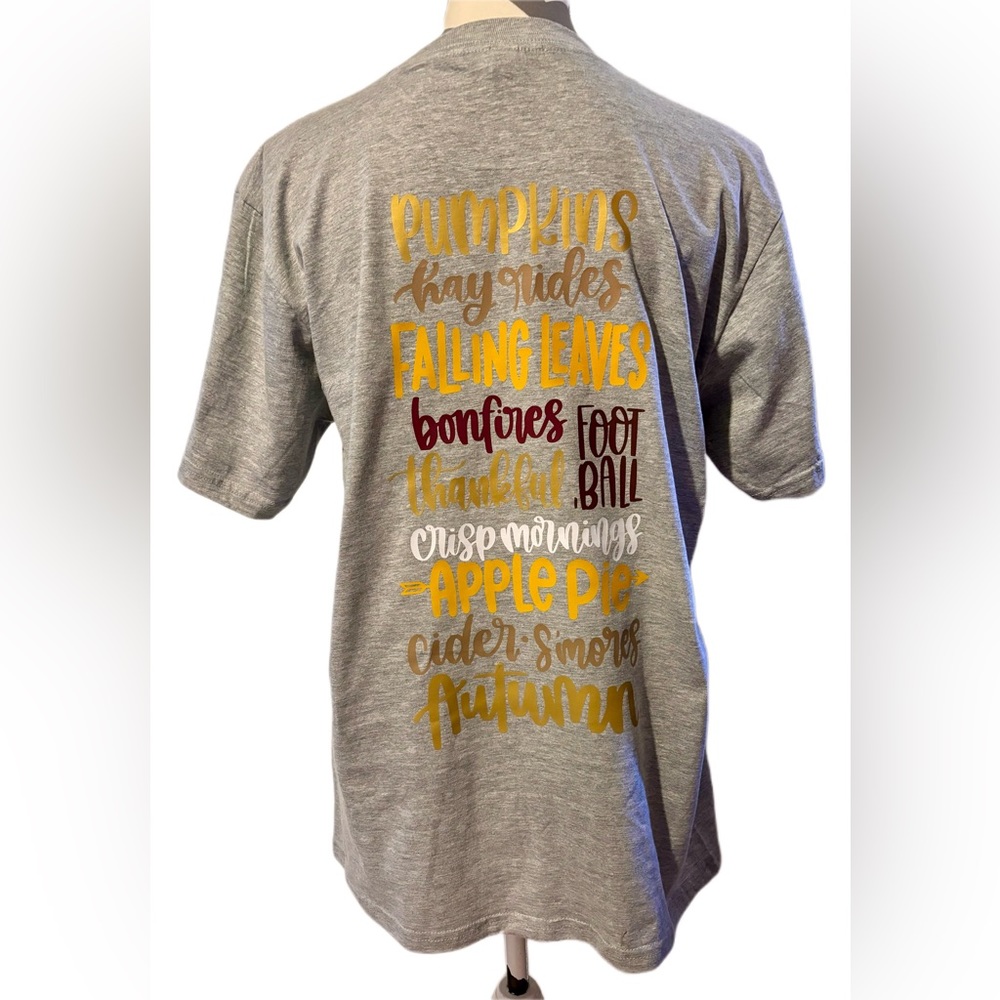 NWT Sage and Serenity Vinyl Fall Tee